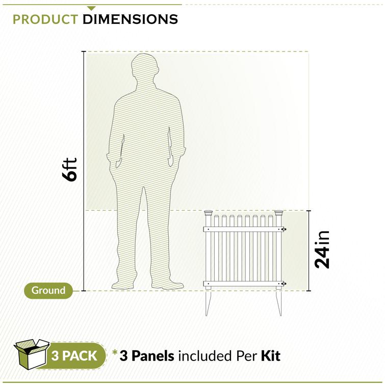 Roger Rabbit Vinyl Garden Fence Kit (22in H x 24in W)